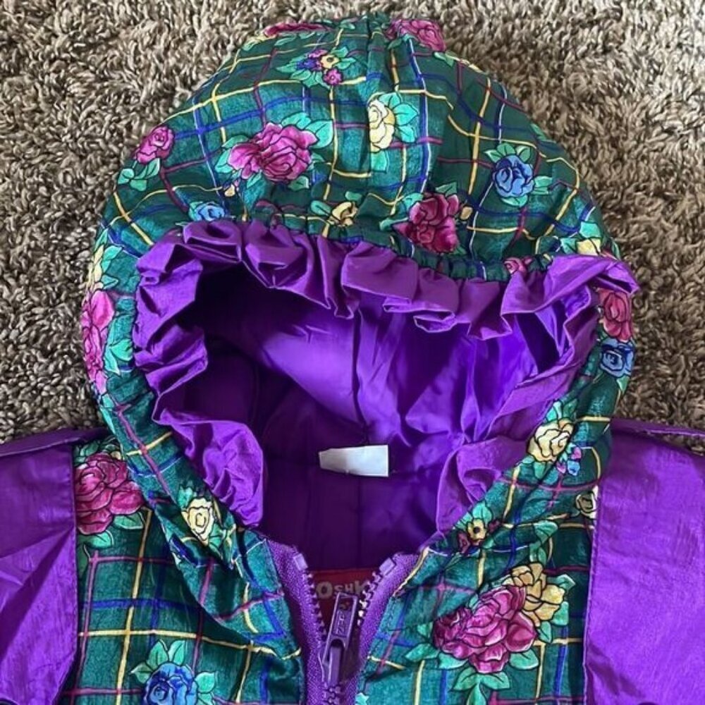 Vintage Oshkosh B'gosh Baby Girl Snowsuit One Piece Bunting 12 Months - Picture 5 of 14